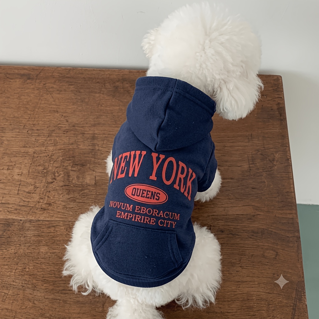 new autumn winter   hoodie versatile sweatshirt teddy pomeranian bichon schnauzer pet small dog clothes Product details 10