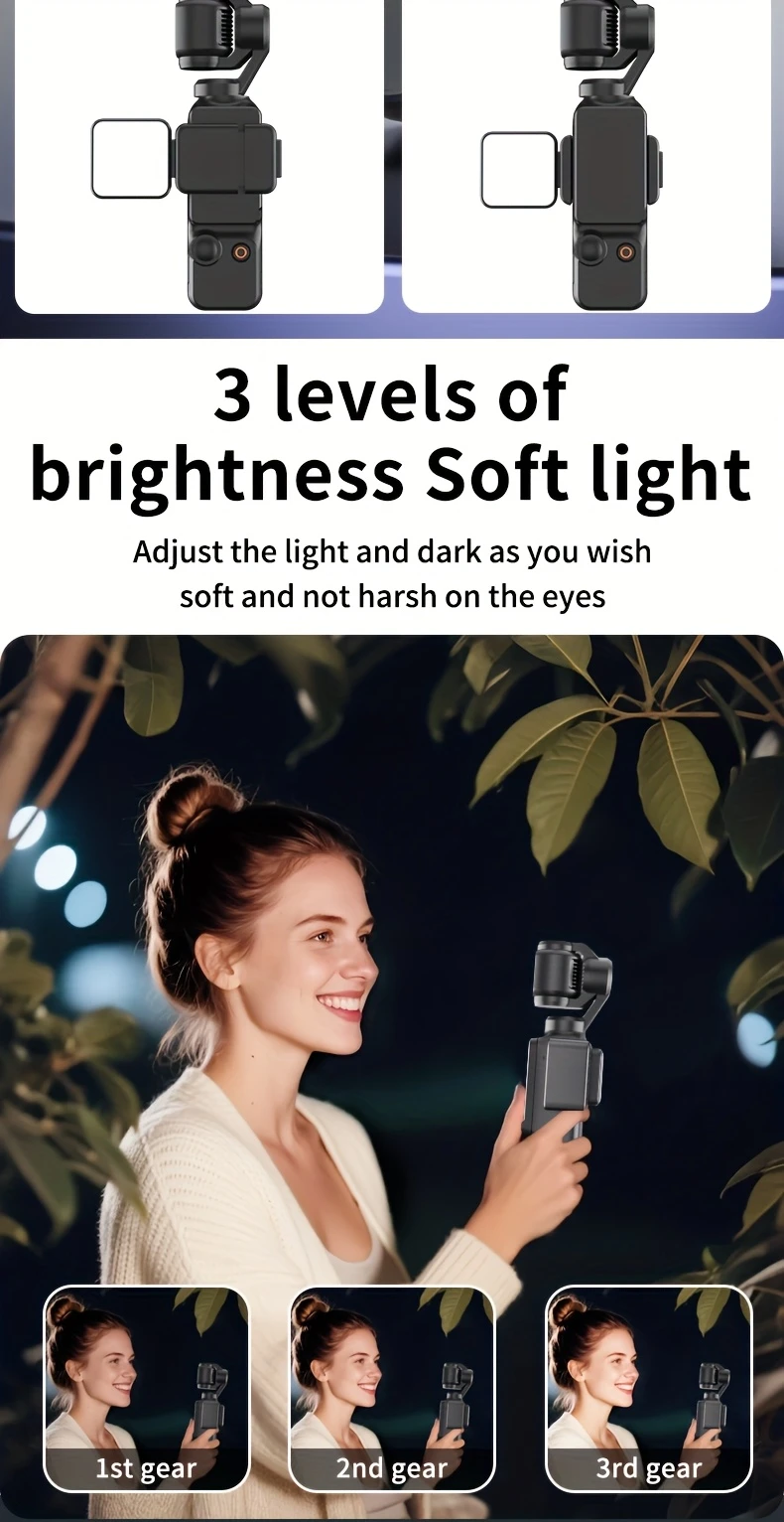 3 mini magnetic photography fill light color temperature 2500k 6000k adjustable brightness type c cable charging night portrait photography food shooting vlogging records selfie fill light details 4