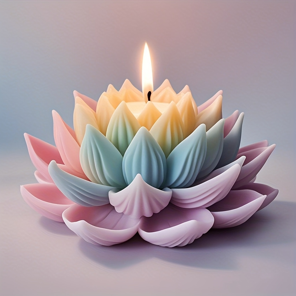 silicone lotus mold diy aromatherapy candle craft wedding decoration rose candle making set valentines day flower silicone mold mothers day birthday gift irregular shape