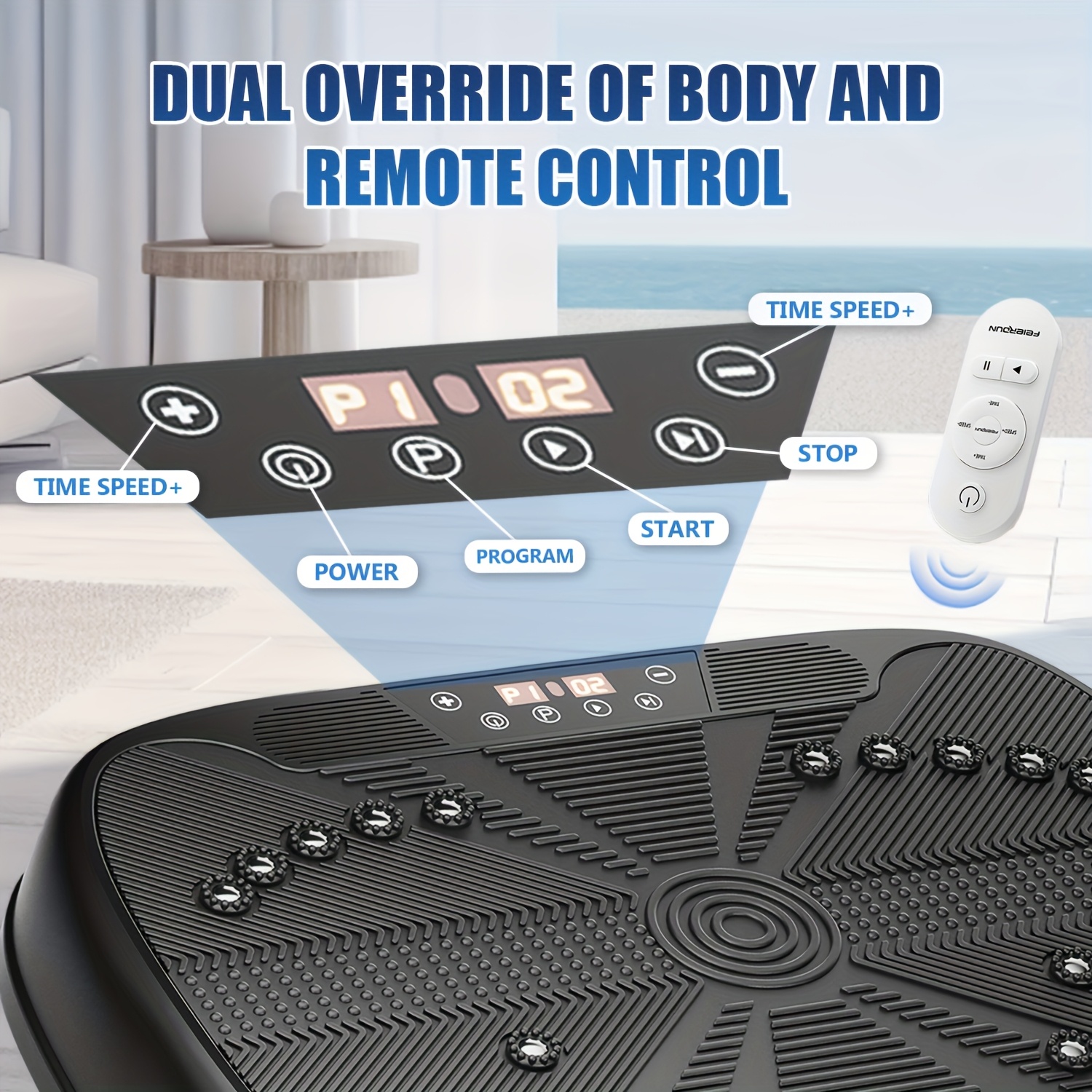 Vibration Plate/Mini Exercise Bike: Portable Under Desk Pedal Exerciser With Adjustable Resistance, LCD Display, Compact Space-Saving Design For Home & Office Leg Workouts, Without Battery