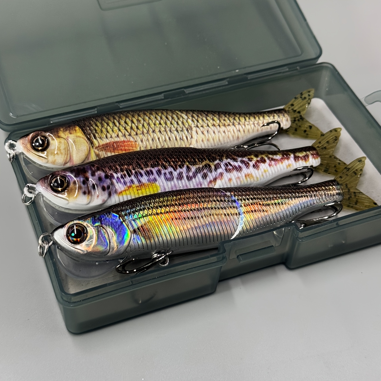 Image of 3 Fishing Lures, 30g, 14cm, Two-section Realistic Fish Lures With , 3d , And A Reflective Coating To Fish, Suitable For Ocean And Lake Fishing, Pike And , Universal Bait