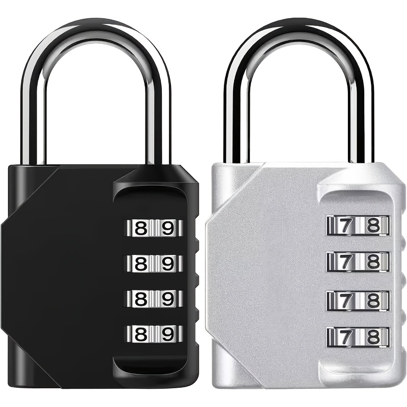 TEMU 2 cadenas à combinaison, 4 chiffres, pour extérieur, idéaux pour écoles, , terrains de sport, clôtures, boîtes à outils, portails, armoires,