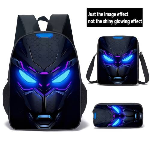 2d printed elementary school boys backpack childrens 3pcs school bag set boys back to kids school bag outdoor sports storage bag