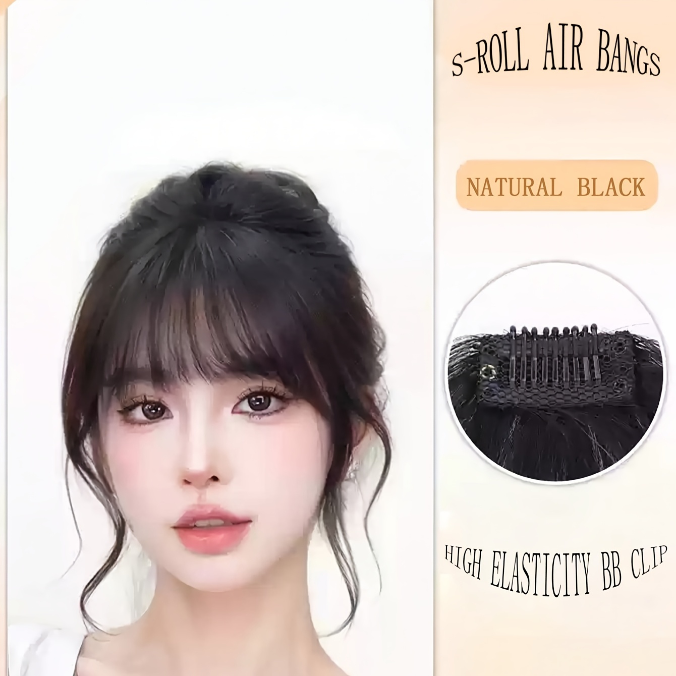 elegant clip in bangs hairpiece women synthetic loose wave Temu