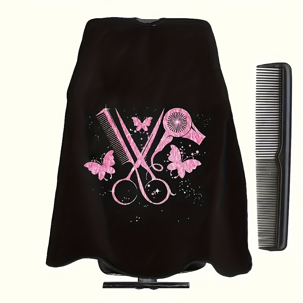 E-shop 2er Set (Tuch und Kamm) Friseurwerkzeuge, Schürze, Umhang, Friseursalon, Friseursalon und persönlicher Gebrauch, bequemes und atmungsaktives,