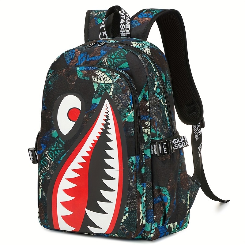 

Fashionable Print Backpack, Ultralight Outdoor Sports Trendy Backpack, Multiple Compartment Schoolbag, Travel Backpack