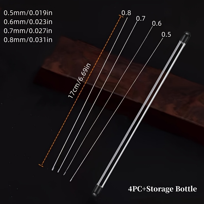 E-shop 4/5er-Set Perlenadeln mit Seitlichen Öffnungen für Einfaches Einfädeln, Geeignet für Handarbeiten und DIY-Perlenherstellung 17cm/6.69inch mit