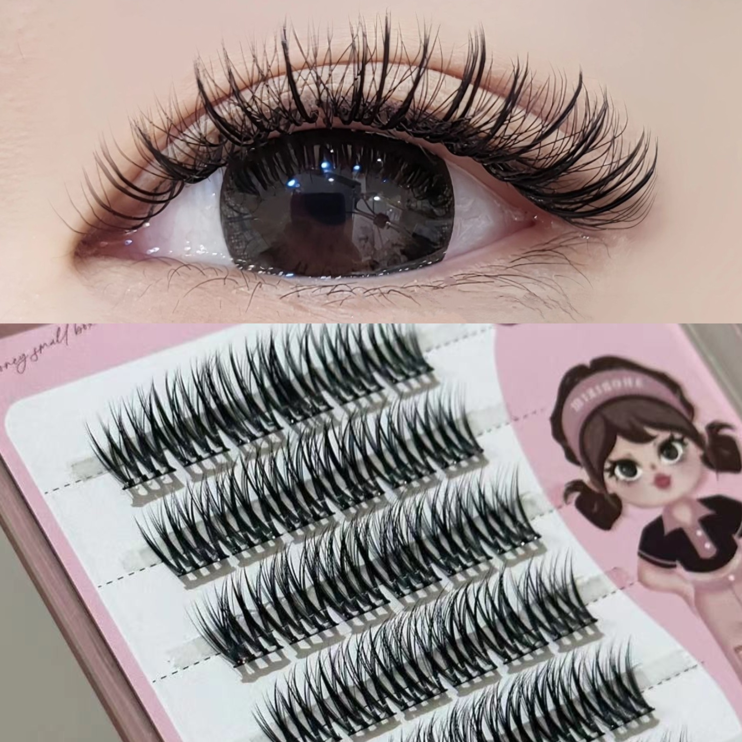 

36 Self-adhesive Eyelash Extensions, Korean Style Princess Natural & Extra , C/d , 10-15mm Length, Easy Diy For , Beginner-friendly With Built-in Glue