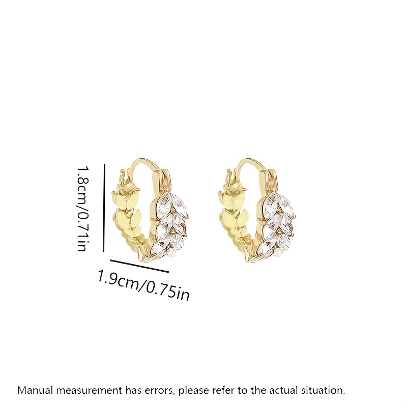 Women's Retro Elegant Wheat Ear Leaf Earrings, Light Luxury Gift
