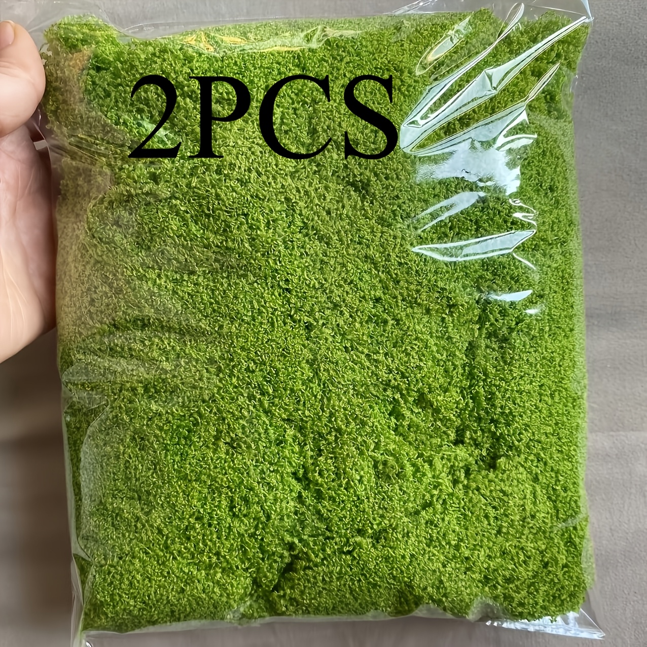 2 Packs Of Realistic Artificial Moss - Durable Plastic Indoor/outdoor Decor, Suitable For Glass Containers, Flower Pots, And Landscaping, Featuring With Realistic Texture, And