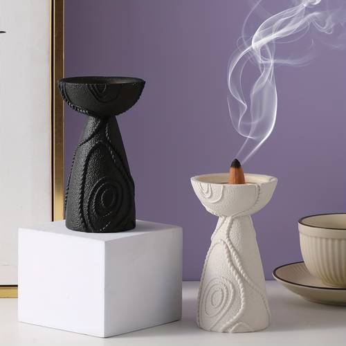 1pc creative resin patterned incense holder ornament for home decor living room study bedroom dining room daily decoration holiday decoration christmas mothers day thanksgiving valentines day gift the best holiday gift