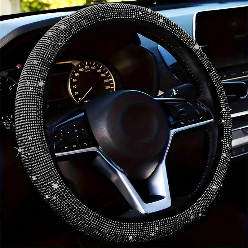 TEMU Sparkling Diamond Steering Wheel Cover - Fit, No Required, Multiple Styles Available