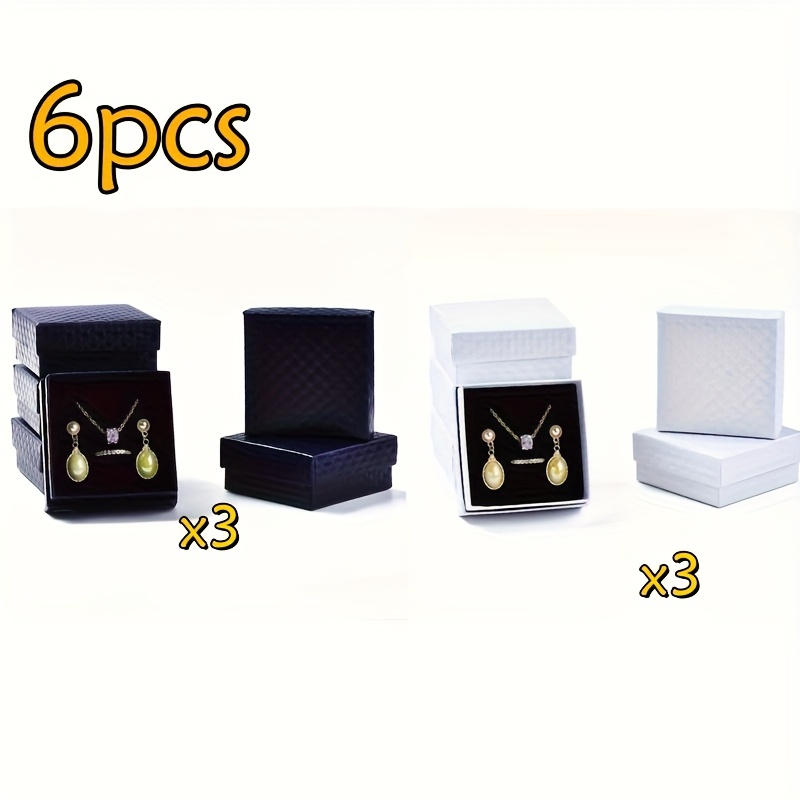 4/6/8/15pcs Square Jewelry Gift Box for Valentine's Day