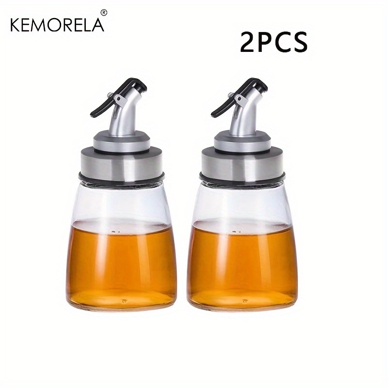 TEMU Kemoerla 2/3pcs Oil Bottles, Glass Oil Dispenser Bottles, Leak- Pots, Storage Oil Bottles, Seasoning Bottles, Vinegar Bottles, Condiment