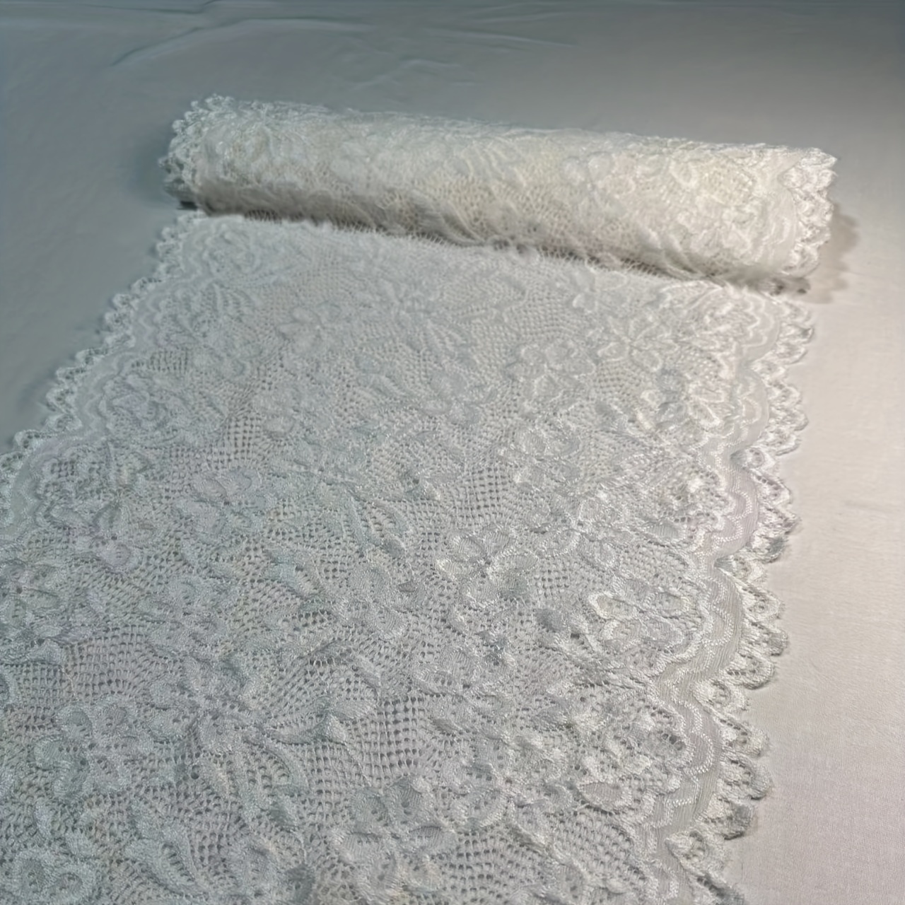 

1 Yard Elegant Comfortable 30cm Wide Elastic Lace Trim Ribbon - Ideal For Sewing, Diy Crafts & Apparel Decoration