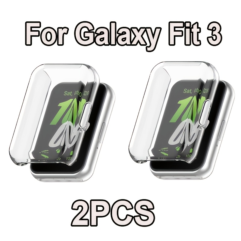 TEMU de 2 piezas para for 3, compatible con reloj inteligente, carcasa transparente con cubierta de ajuste ceñido, carcasa de cobertura total