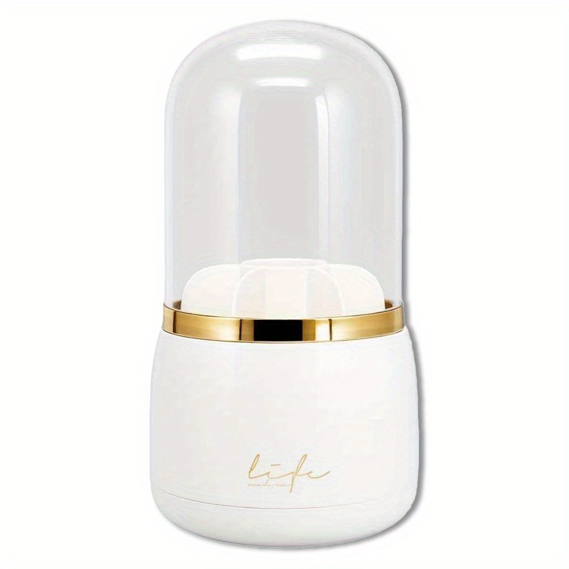 TEMU This Makeup Brush Storage Solution Includes A Covered Holder, -degree Rotating Container With A Lid Dustproof And Waterproof, Making It Ideal For Use In Bedrooms And Bathrooms