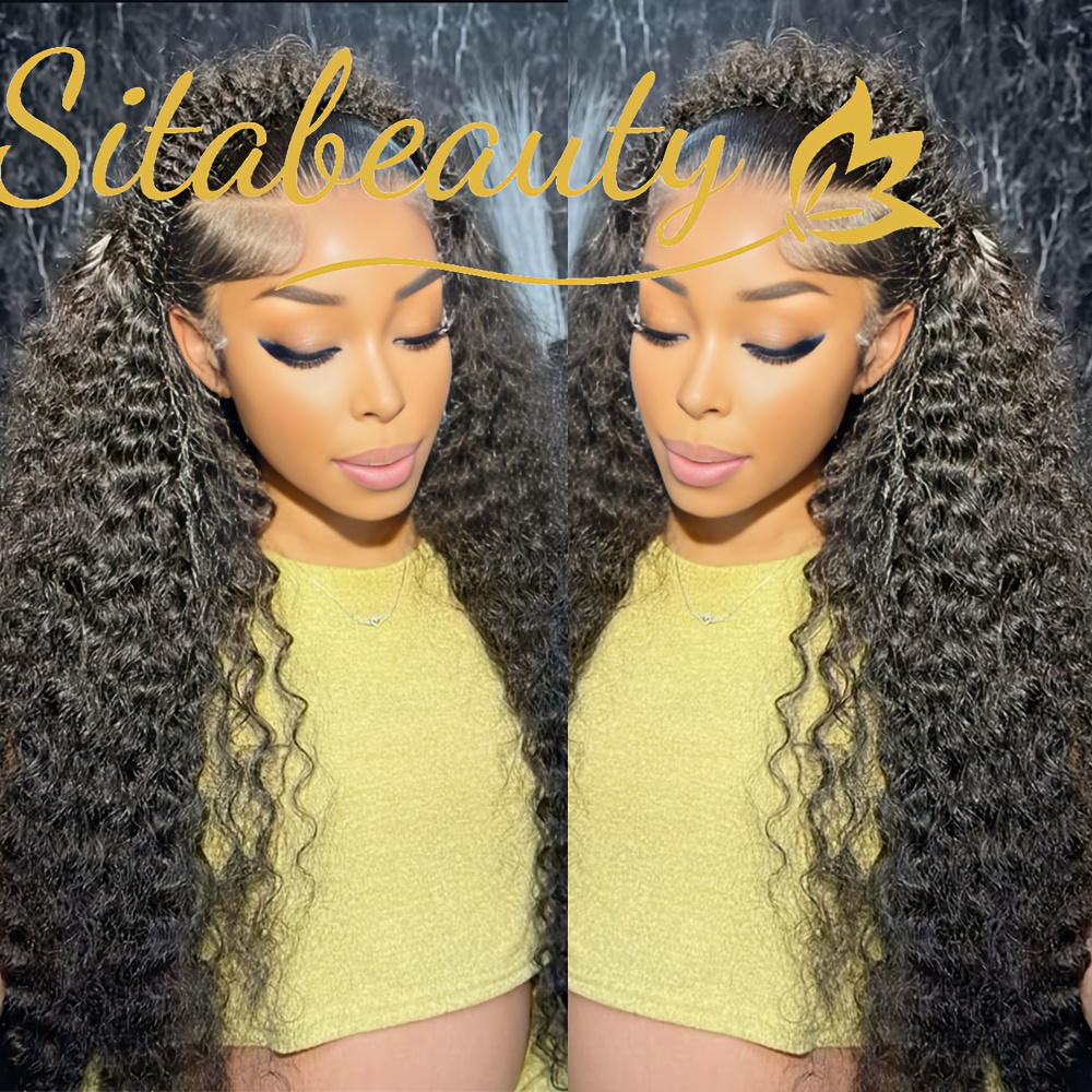 30 Inch Deep Wave Lace Front Wig Human Hair 200 Density HD Transparent Scca735819c5441cf8205db2ccb721  main image 3
