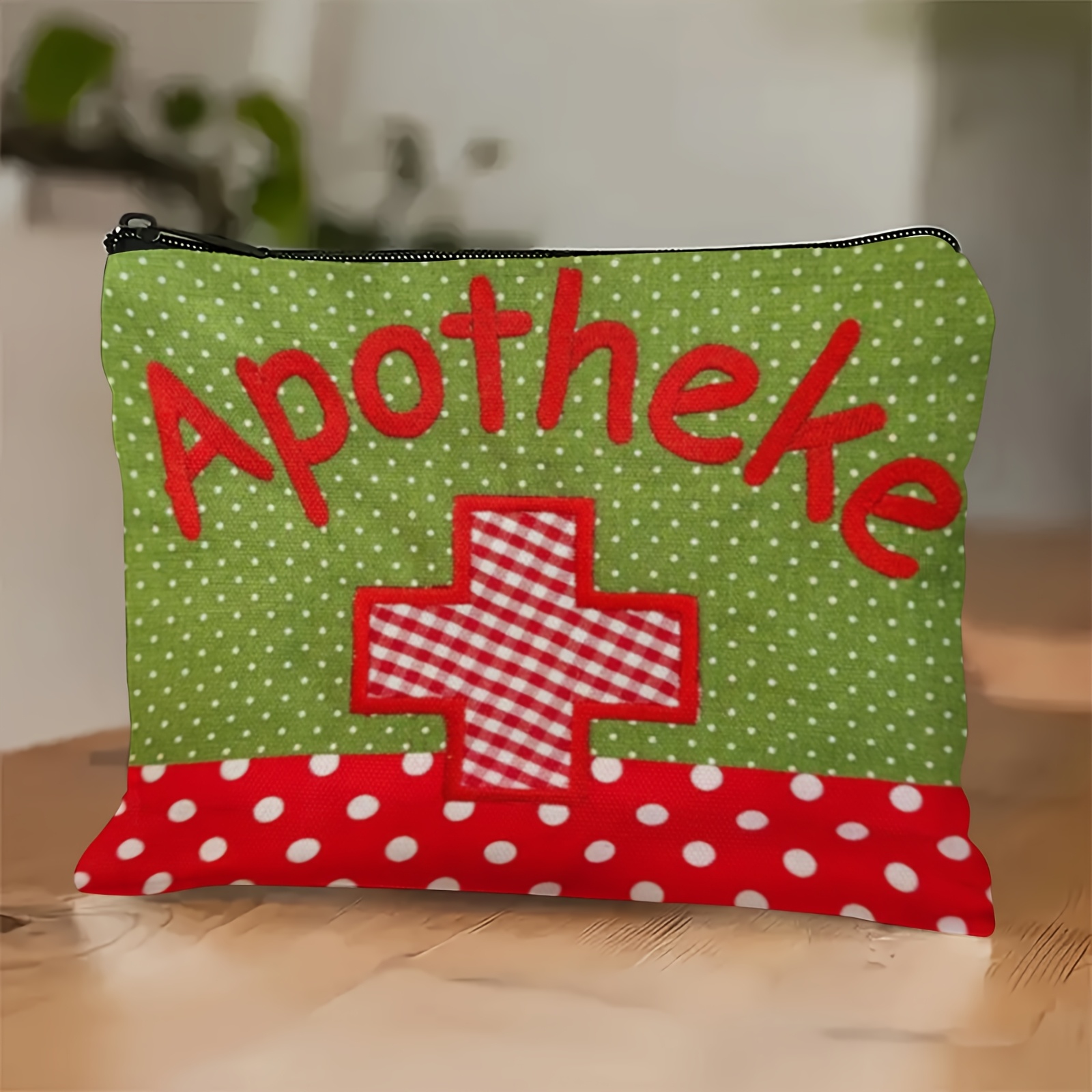 E-shop 1 Stück Neue Reise--Tasche - Rote Grüne Erste-Hilfe-Tasche mit Kreuzdesign, Leichte Tragbare Make-up-Tasche, Perfektes Geschenk für Feiertage