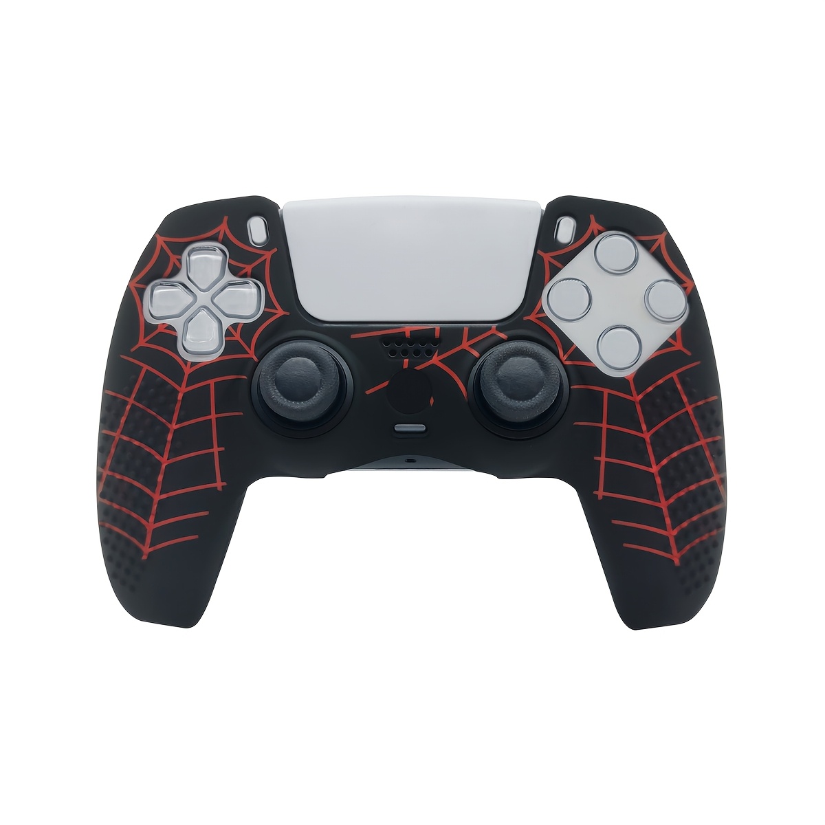 TEMU Cover per controller PS5 antiscivolo, resistente al sudore e anti-caduta, motivo laser, design con granuli antiscivolo, migliora l'esperienza di