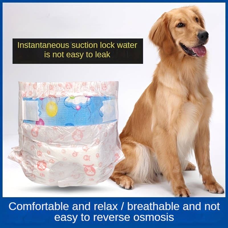 

10-pack Ultra-thin Disposable Dog Diapers, Non-woven Material, Leak-proof, Comfortable & Breathable, For Home & Travel, Prevents Messes During , Suitable For Incontinence - Keeps Pets Clean & Dry