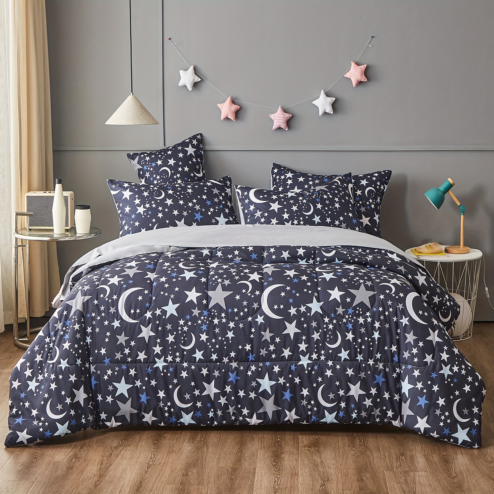 

4/5pcs Starry Sky Print Comforter Sets, Bed In A Bag Comforter Set Twin And Queen Size Bedding Soft Microfiber Lightweight Bedding Set, Perfect For All Seasons