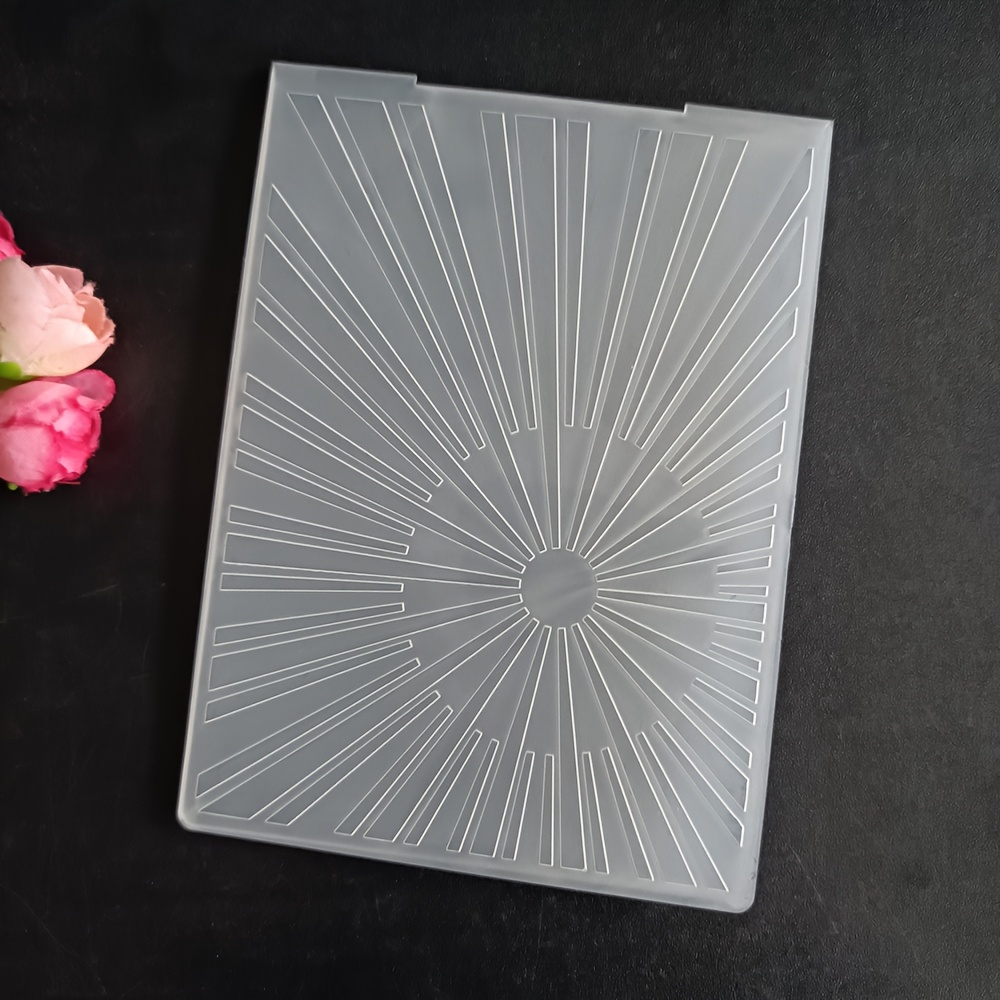 TEMU 1pc Embossing Folder, Transparent Plastic Embossed Template For Scrapbooking, Card Making, Photo Album Decor, Paper Craft Embossing Tool