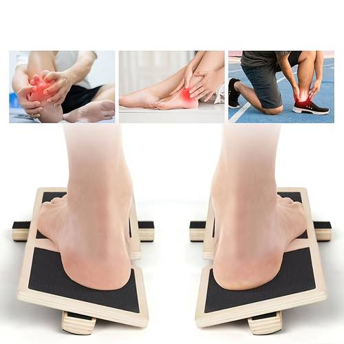 ankle strengthening balance board with feature ankle balance trainer single leg stability and stretching device training board yoga pilates wooden stable support ankle balancer training board hard