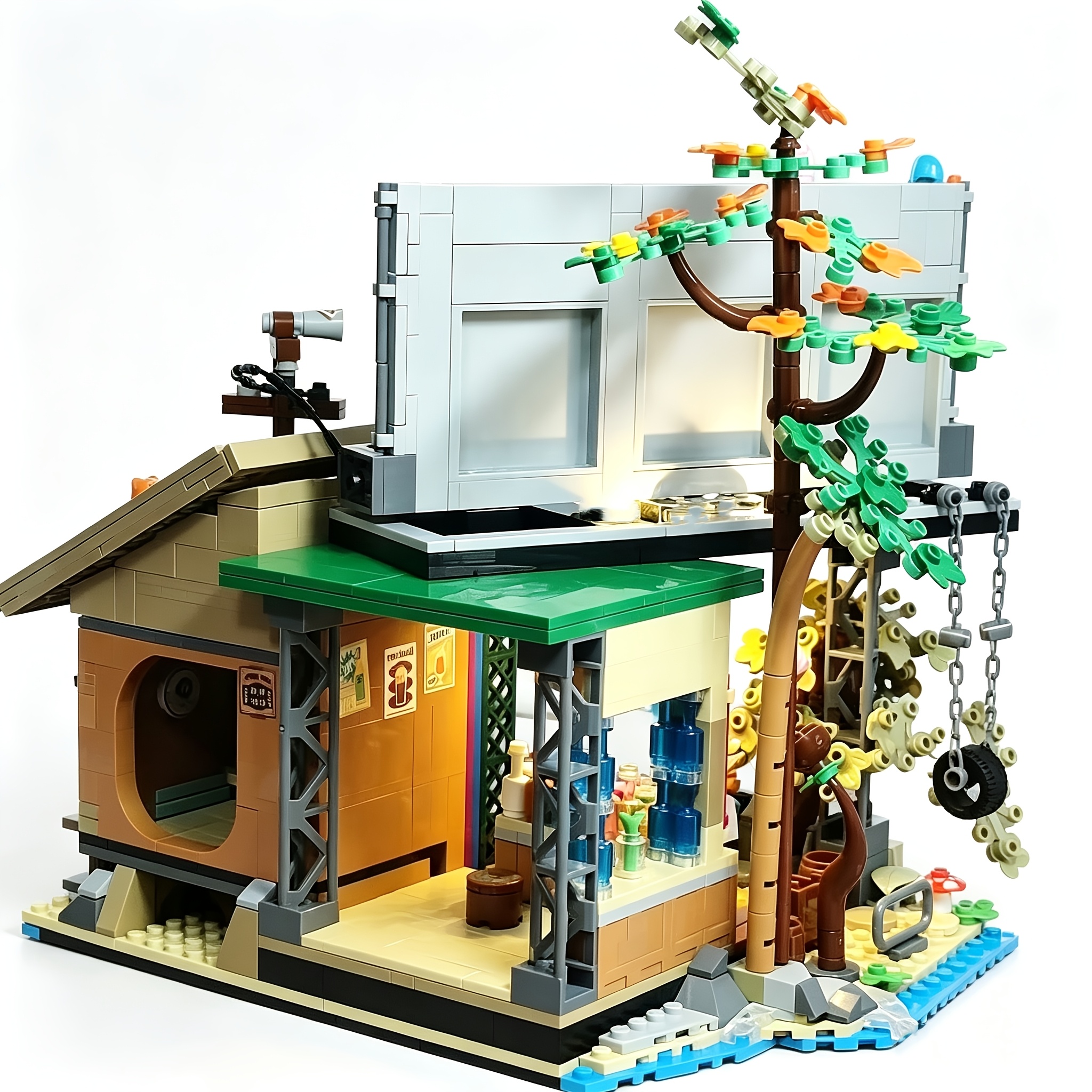 1108pcs Forest Tavern Assembly Blocks