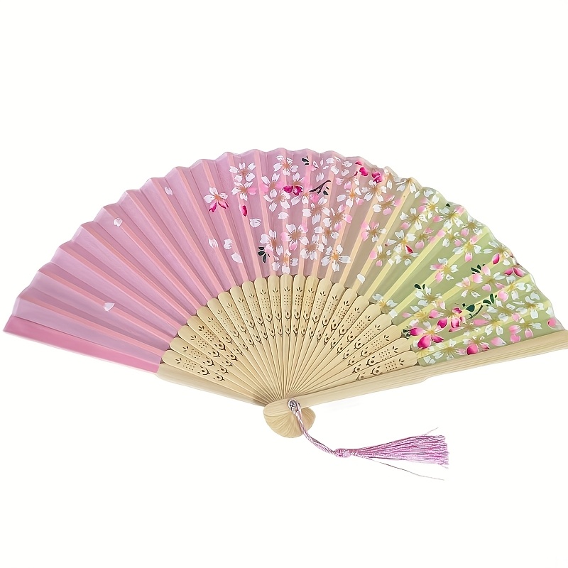 Image of Elegant Vintage Folding Fan, Chinese Hanfu Folding Fan, Each Hole Shape Is Random, And The Position Of The Fan Pattern Is Random