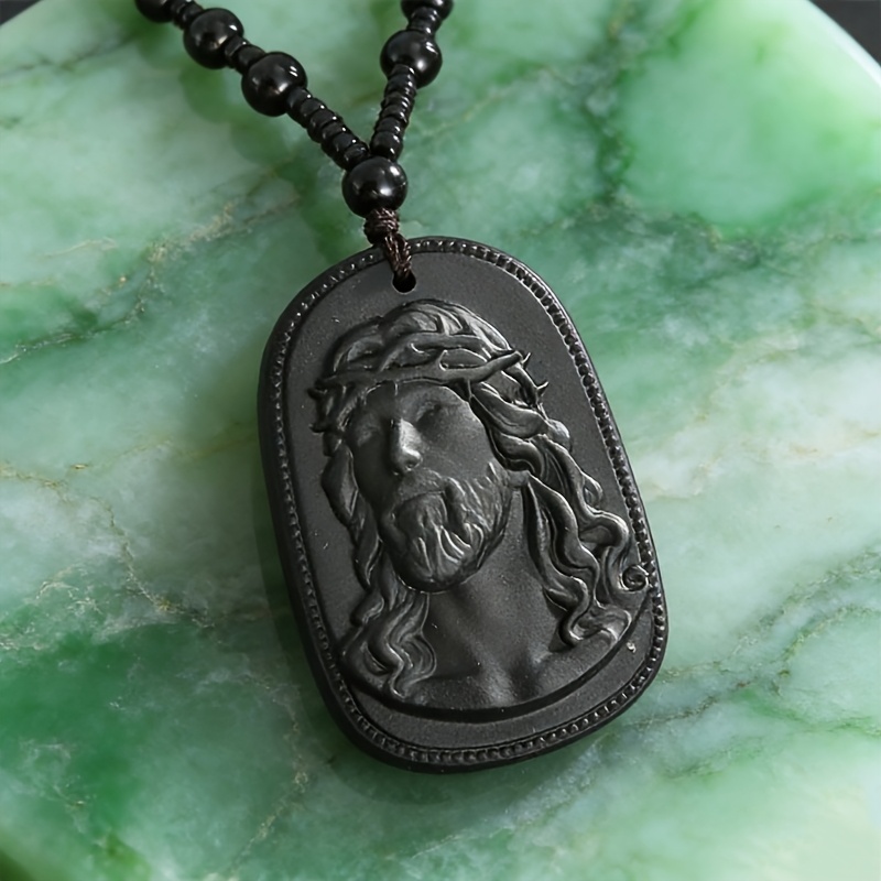 Christian prayer amulet statue pendant necklace