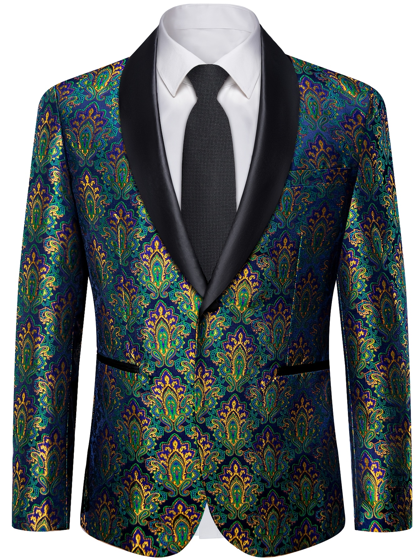 4pcs for   Men S   Fit Suit Button Colorful Jacket Set Wedding Prom Dress with Black Tie Handy Cufflinks Set