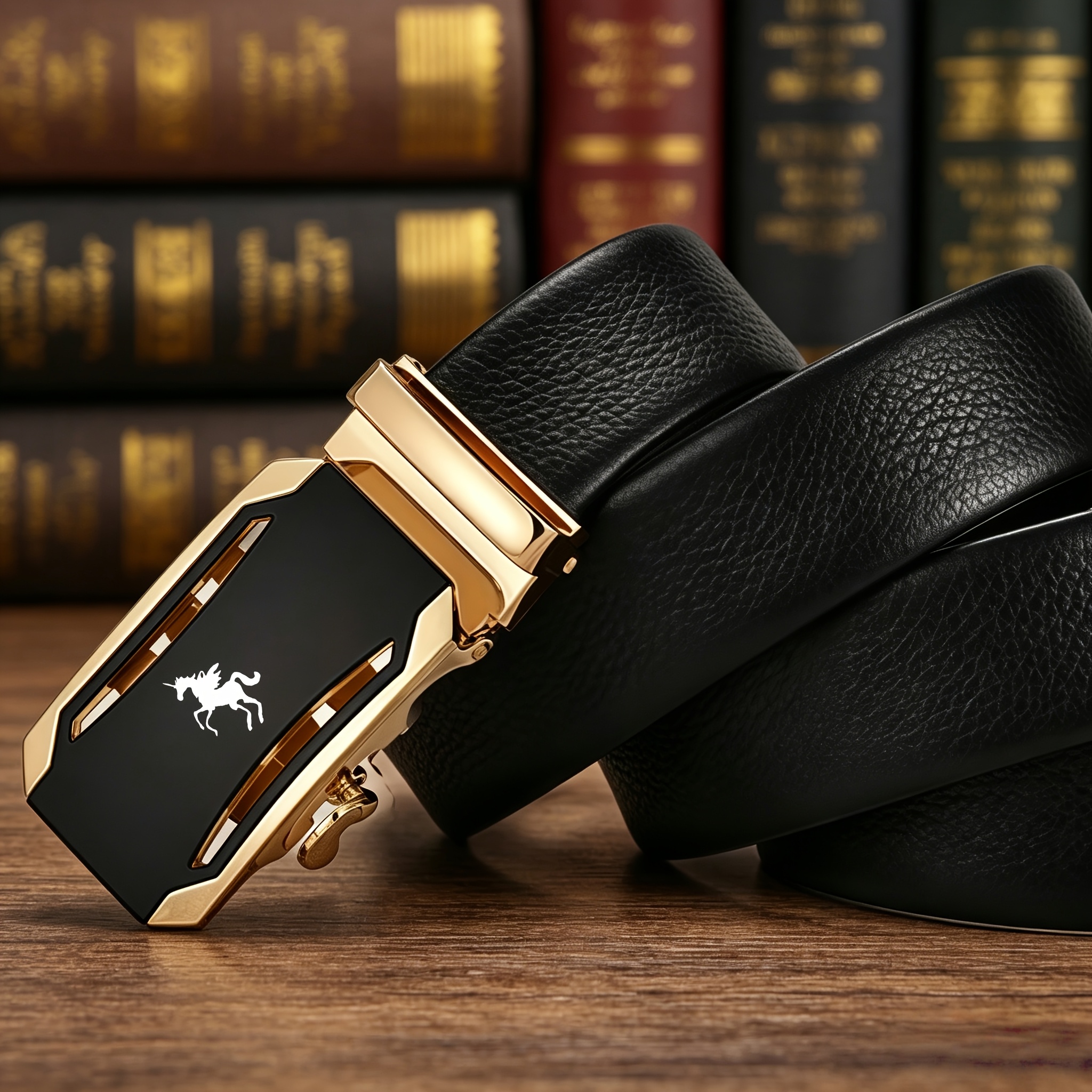 TEMU Knight Pattern Casual Business Men' Belt, Simple And Low-key, Versatile For Jeans And Casual Pants, Smooth Adjustment, Secure , Ideal Gift