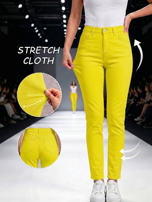 item picture new pencil jeans with stretch for a fit that too tight effortlessly defining clean leg lines this classic versatile and is perfect for daily commutes ins it offers a simple