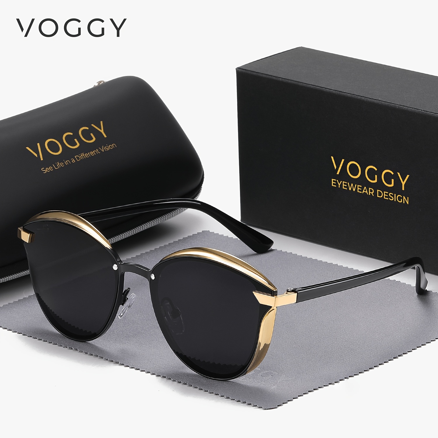 [sunglasses]VOGGY Retro Butterfly Polarized Sunglasses - UV Protection, Metal Frame for Men & Women - Perfect for Driving, Hiking, Cycling, Fishing, Travel & Parties, Gifts