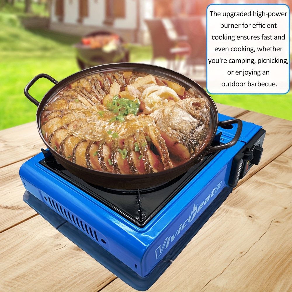 Temu – TEMU Vivicreate 8500 Btu Portable Butane Stove, Compact Outdoor Camping Burner For Cooking, Hiking, Survival Gear & Emergency Use, Camping Must Have