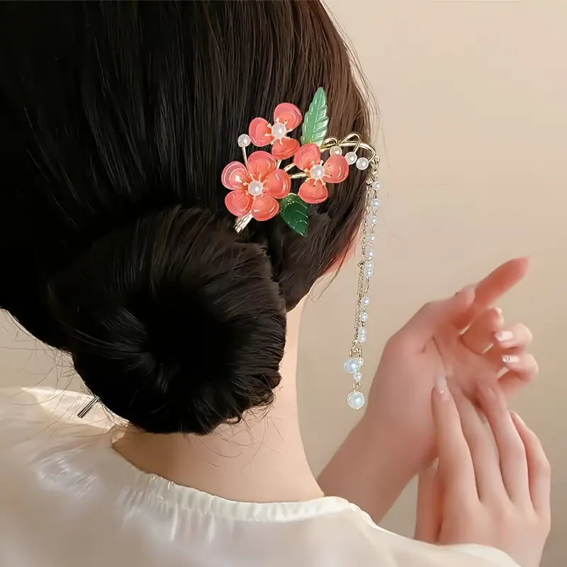 6pcs elegant floral metal hair sticks for women stylish flower shaped hairpins with intricate design daily use parties and photoshoots ideal valentines day gift headpiece cute hair accessories party hairpieces sophisticated accessory Product details 4