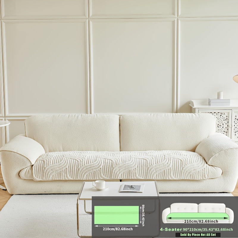 TEMU 1pc Of Plush Non-slip Sofa Cover, Featuring A Bohemian Style, Modern And , Pet-friendly, Dust-resistant, Serves As A Sofa Protector, Ideal For