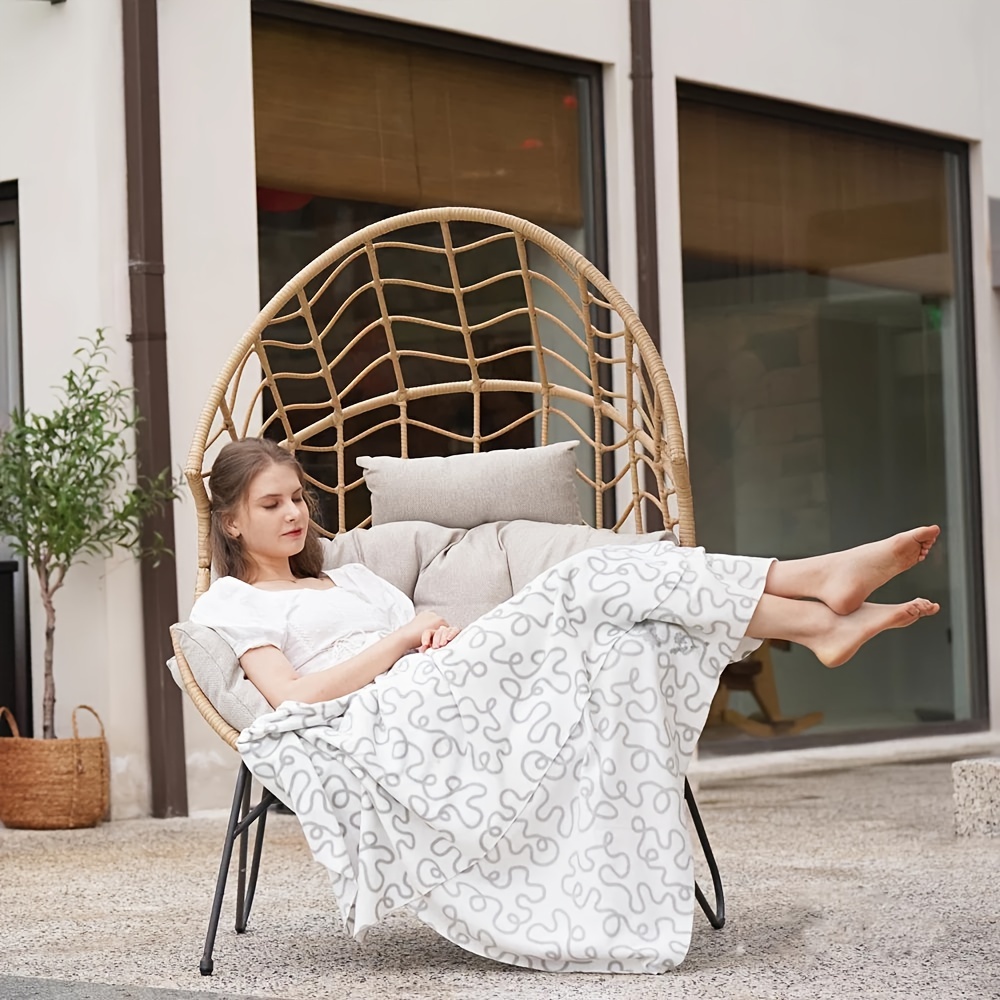 stationary egg chair outdoor
