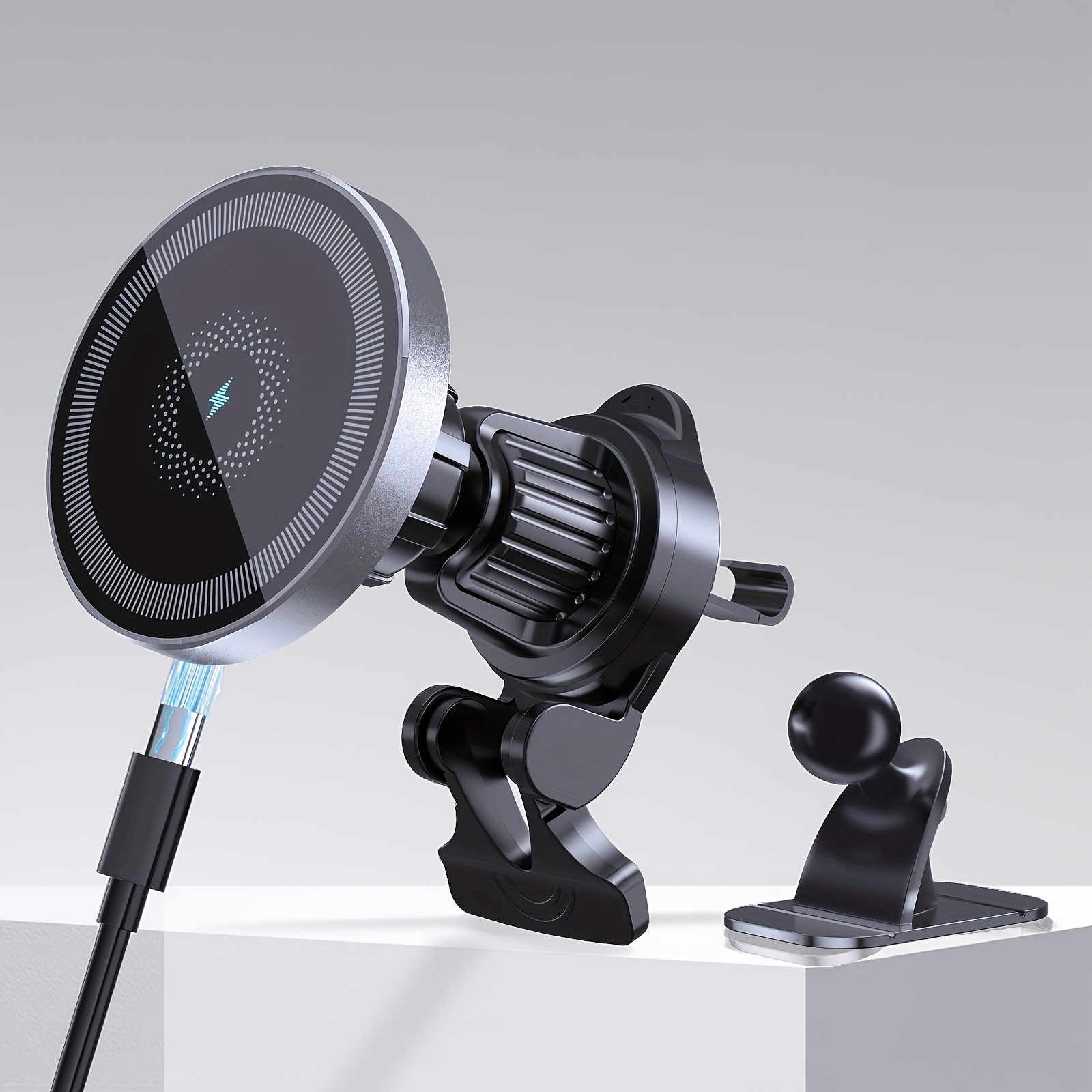 15w magnetic car charger for iphone wireless fast charging mount vent clip dashboard sticker   for magnetic phones for iphone 12 13 14 15 series