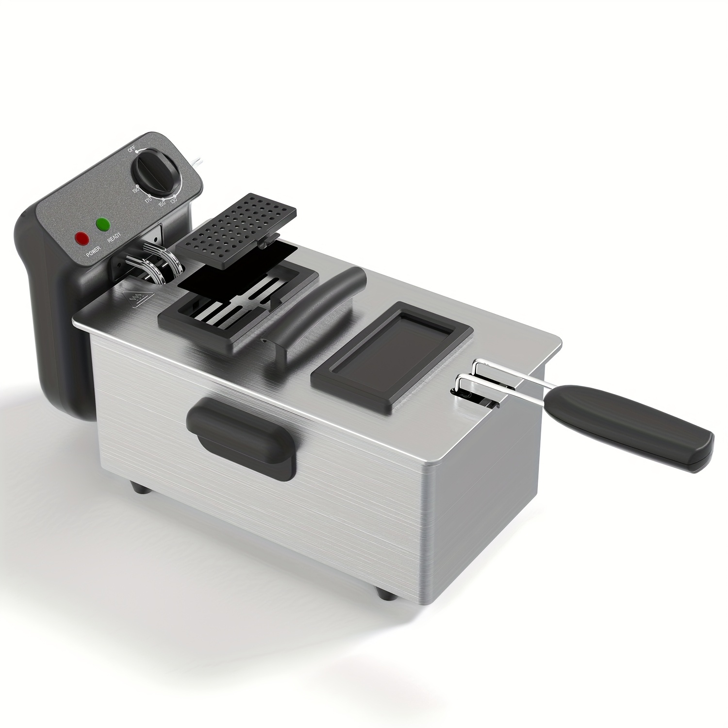 Image of Superlex 3l Commercial-grade Stainless Steel Deep Fryer 2000w High Power | Enamel Inner Pot | Precision Thermostat 130- | Basket | Professional Restaurant-grade Performance
