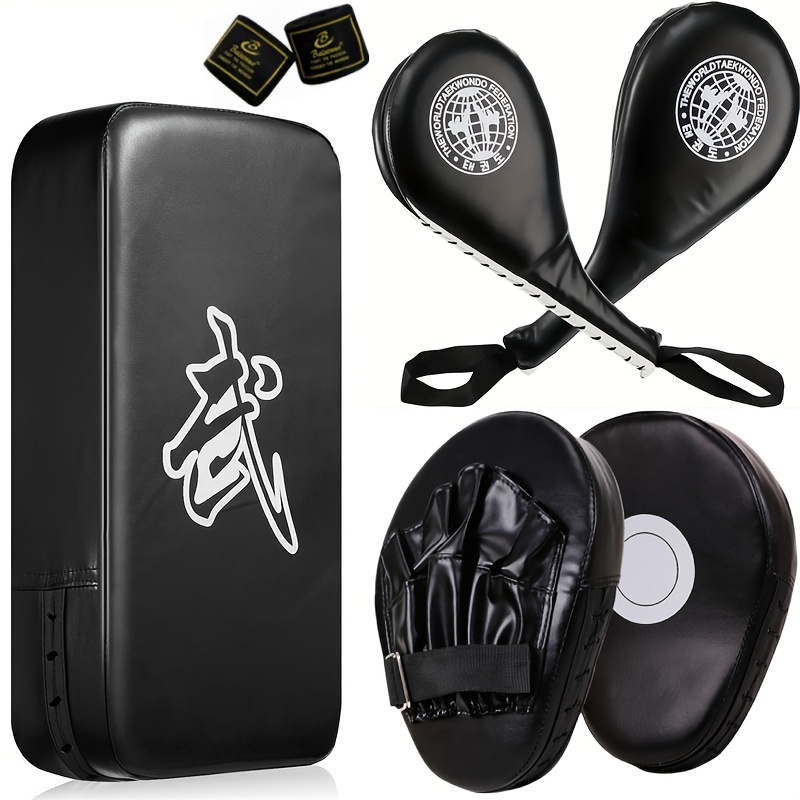 Image of 7pcs Boxing Glove Kicking Glove Set, Hand Focusing Pad, Combat Muay Thai Mat For Taekwondo, Adult Boxing Training Equipment Accessories, Suitable For Beginners In Boxing Training