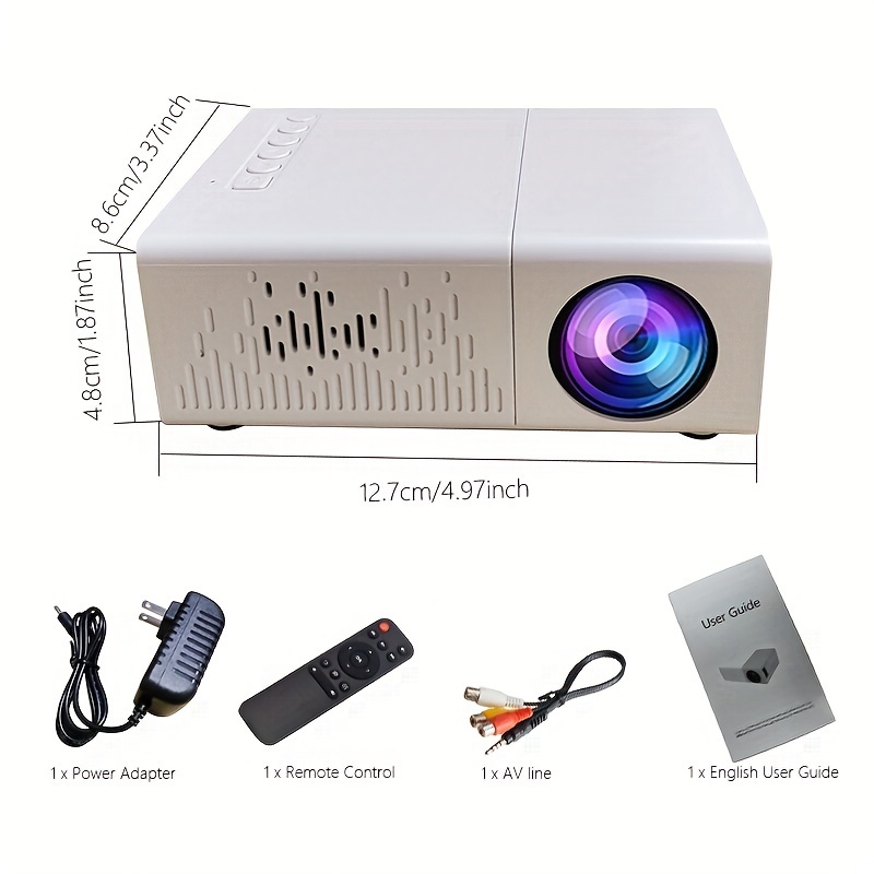 

Portable Projector, Projector, Projector, Movie, , 60-110 Tv Projector, Compatible , Usb. Av, Smart Phones, Tablets, Tv , Etc