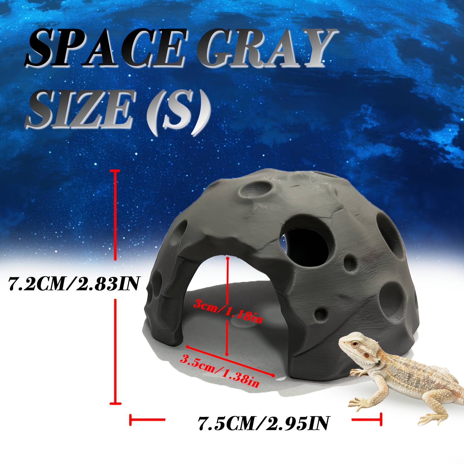 Dreamy Moon Rock Cave Shaped Amphibian Hideout