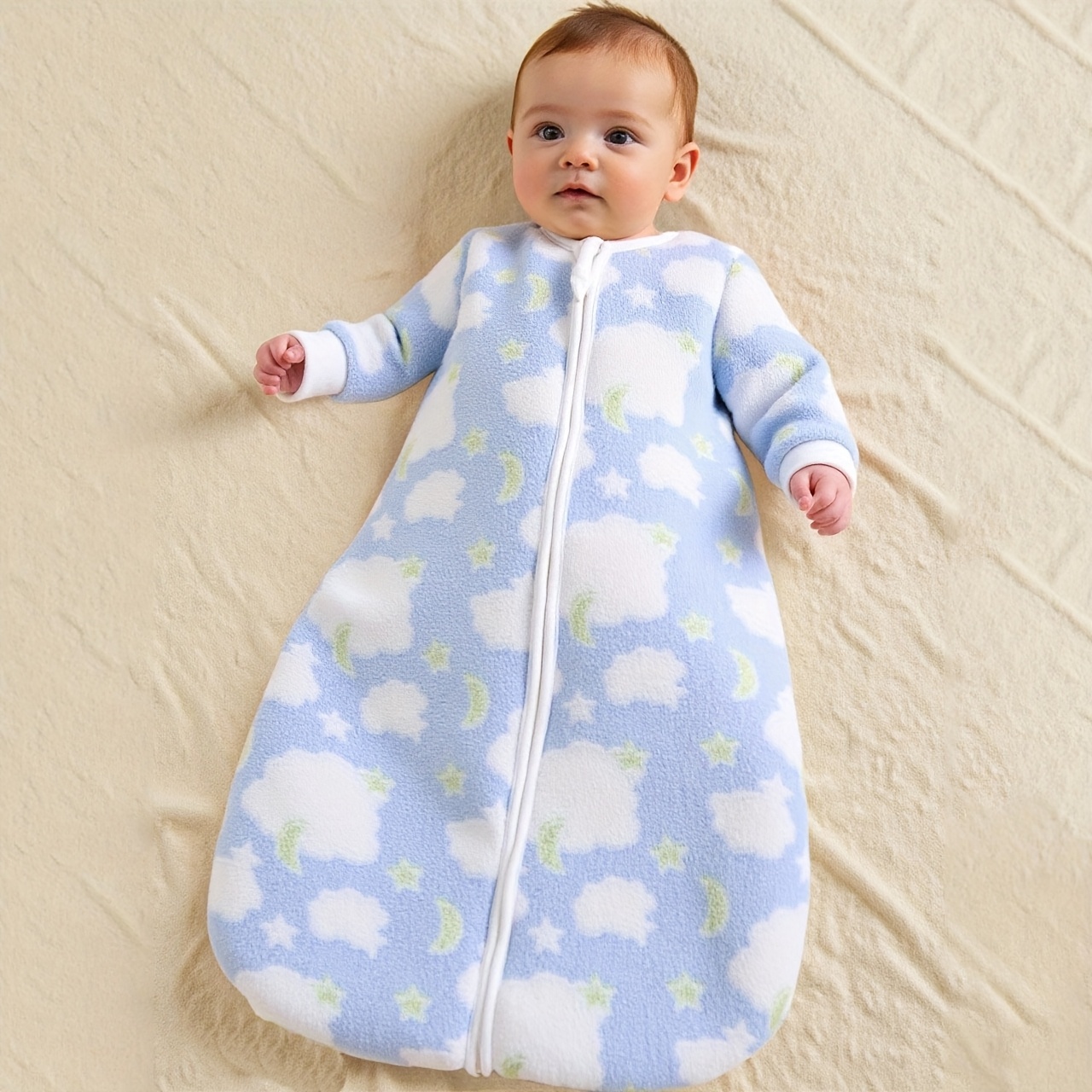 Newborn Essentials Baby Sleeping Bag Long Sleeve Thick Warm Cotton