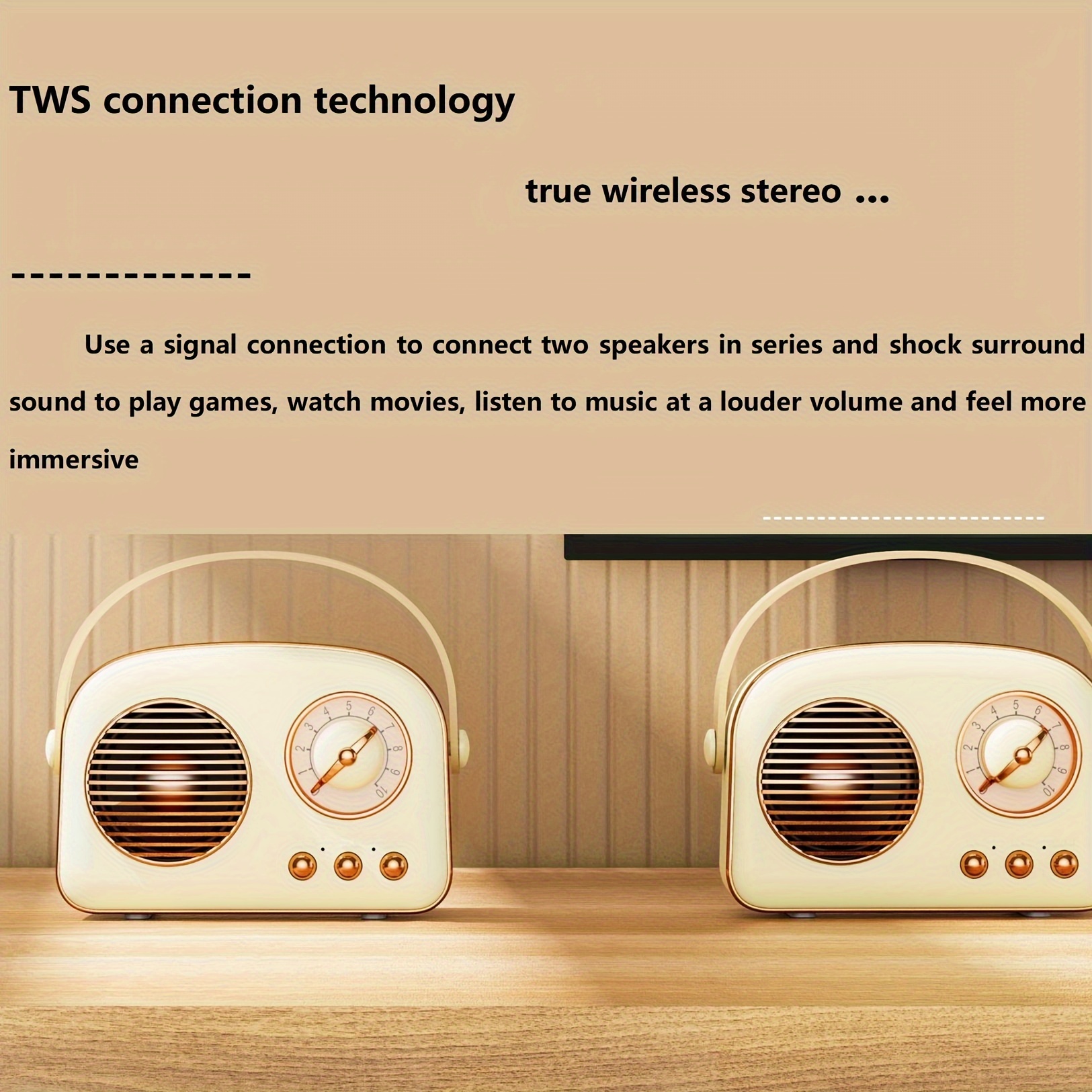 vintage style t20 portable wireless speaker high for any birthday parties gift outdoor and more details 1