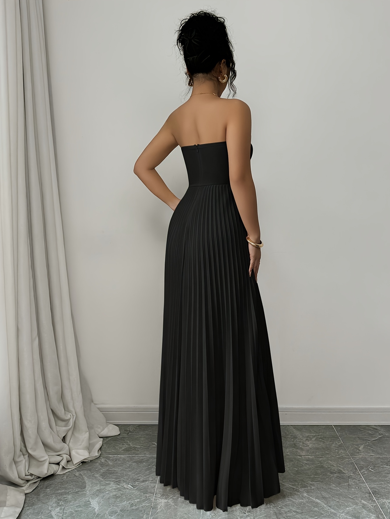 strapless open back dress Zoe