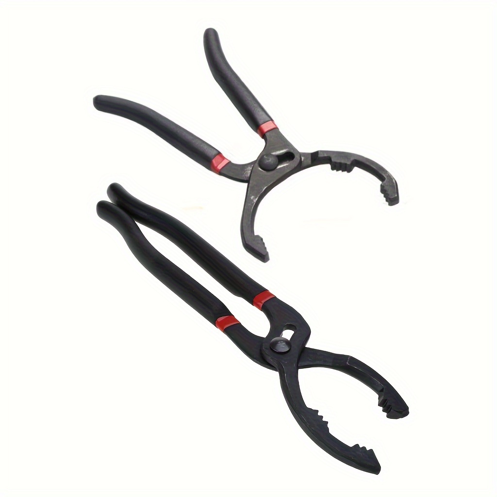 

Oil Filter Pliers - Adjustable, Non-slip Grip Wrench For Easy Engine Filter Removal - Carbon Steel, 10" Or 12" Options