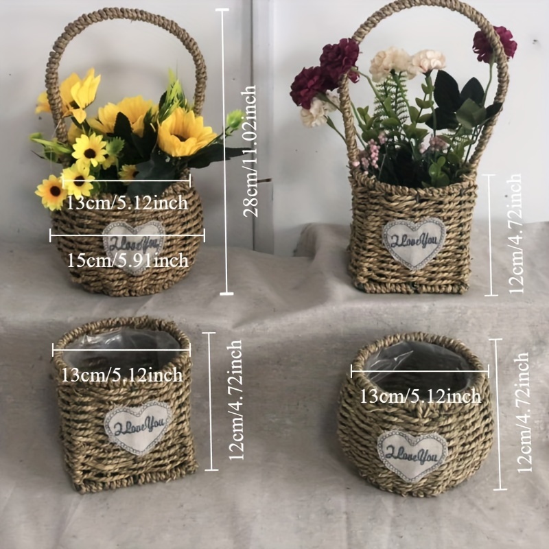  Operitacx Circle Tray Decor Rattan Vase Flower Basket Wicker  Planters Bamboo Woven Fish Creel Basket Farmhouse Dried Flower Holder  Storage Basket for Flower Arrangement Home Decor Round Vase : Patio, Lawn