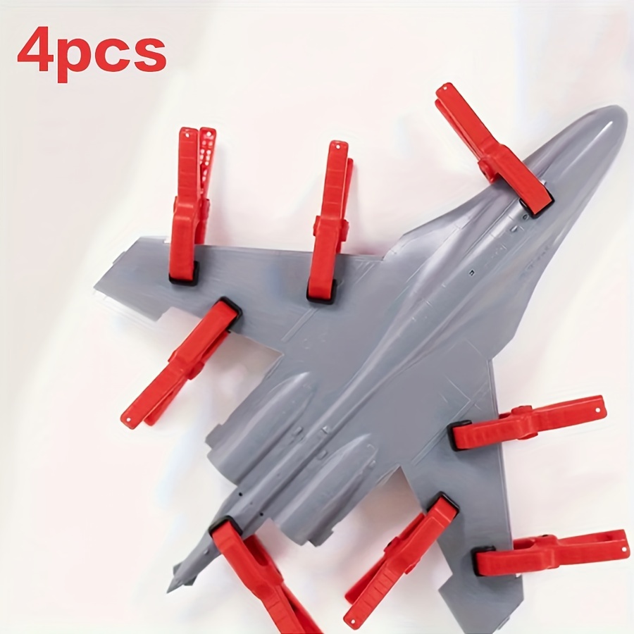 

4pcs Plastic Horizontal Hold Down Clamps With Anti-slip Pads For Hobby Model Making, Model Tools & Accessories Set